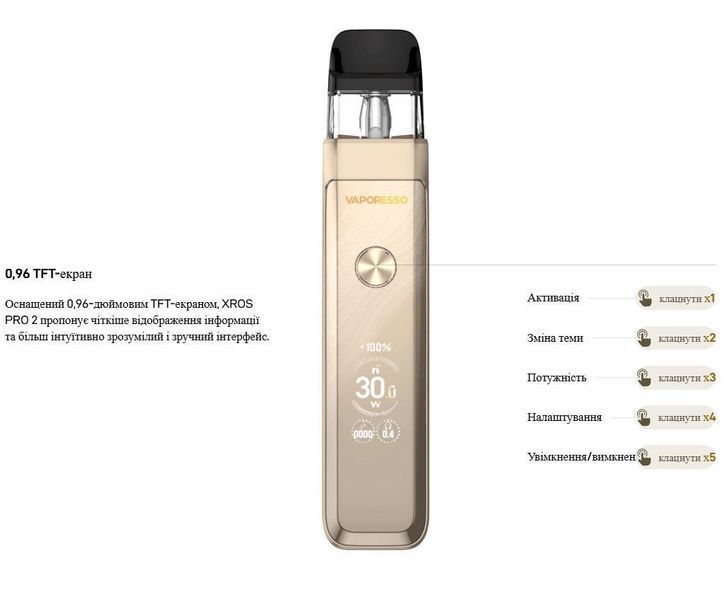POD-система Vaporesso XROS PRO 2 - Storm Blue POD-VAP-XRP2-STB фото